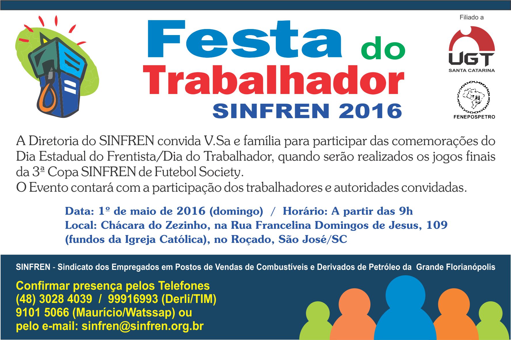 Festa dos Frentistas, participem!